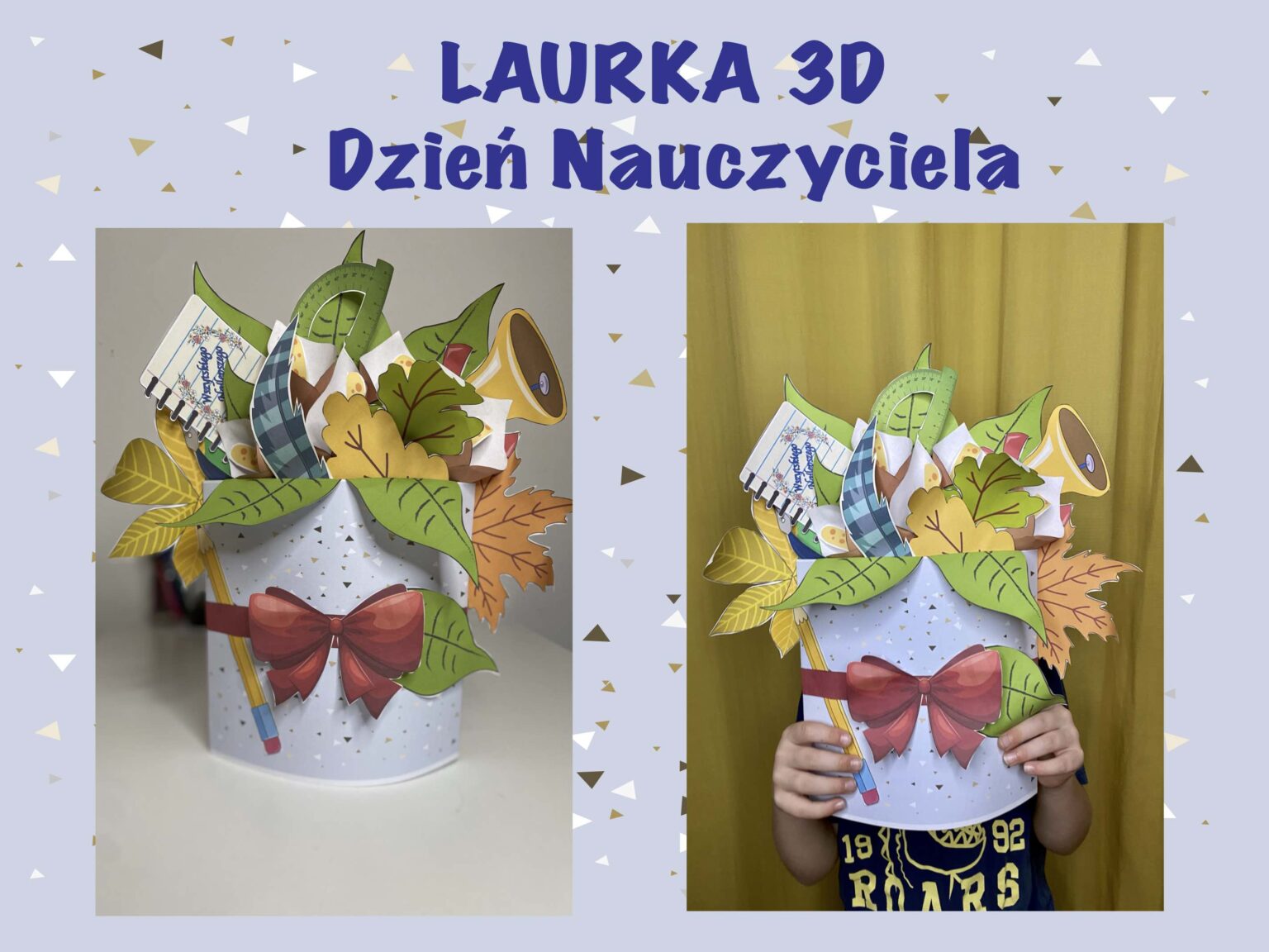 Dzień nauczyciela laurka 3d