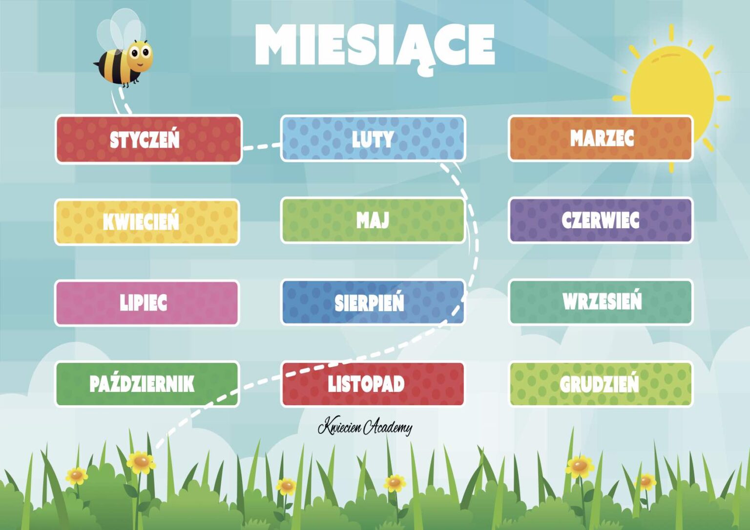 Miesiące – plakat do druku