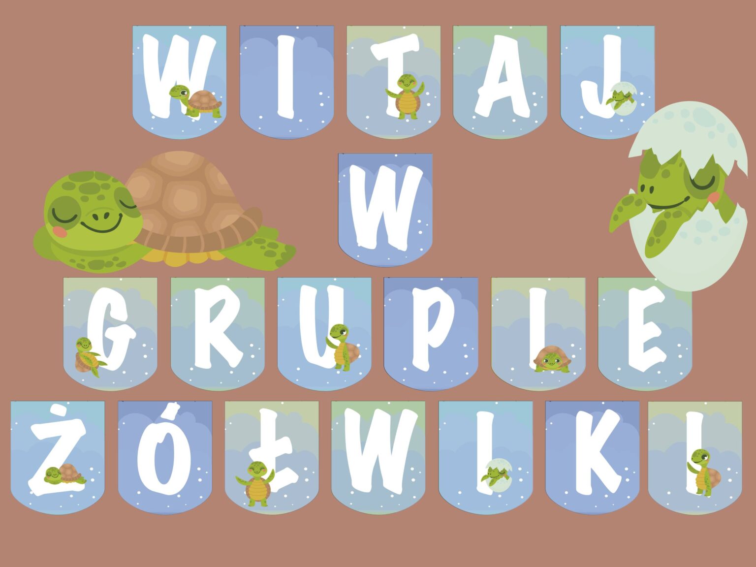 Girlanda: Witaj w grupie żółwiki
