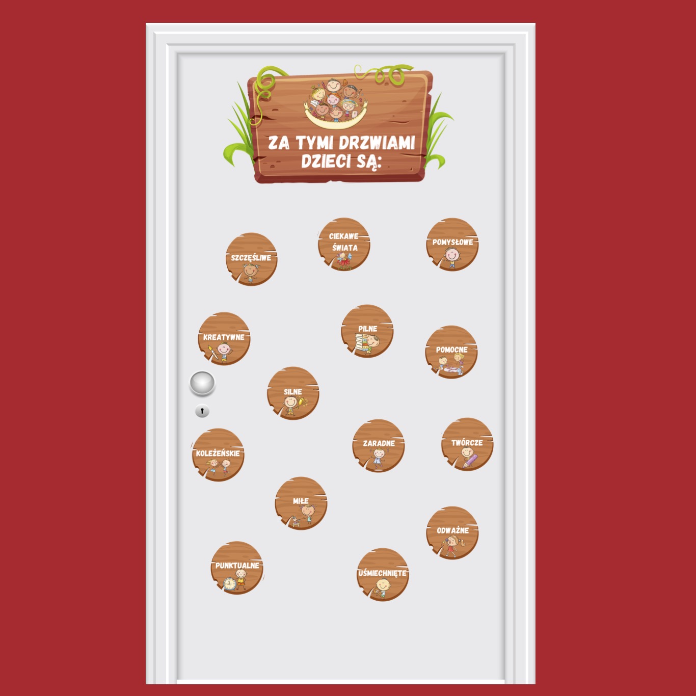 Za tymi drzwiami dzieci są.... - wersja kółeczka
