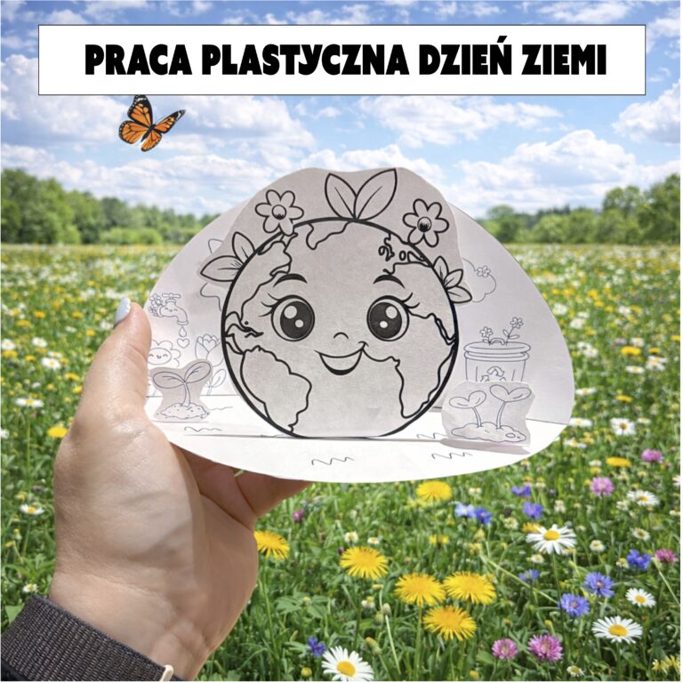 Praca plastyczna na Dzień Ziemi - szablon do druku