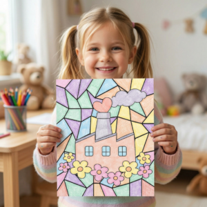 Witraże / mozaiki – praca plastyczna na Dzień Ziemi – 23 wzory do druku