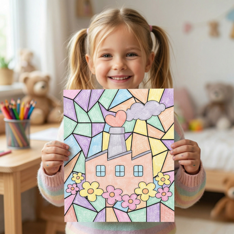 Witraże / mozaiki – praca plastyczna na Dzień Ziemi – 23 wzory do druku